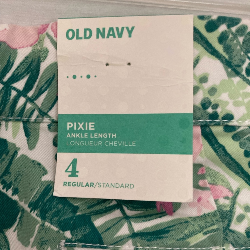 Old Navy NWT Tropical Pixie Chino Pants - Picture 4 of 8